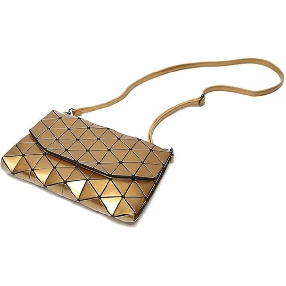 Women's Reflective Crossbody Purse Geometric Daily and Party Handbag - Picture 3 of 6